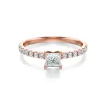 Pierścionek z różowego złota z diamentami AJPZ_115